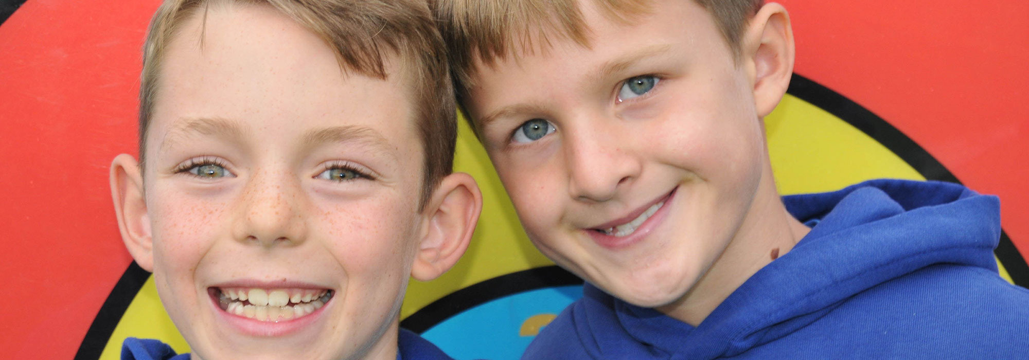 Schoolboys in playground